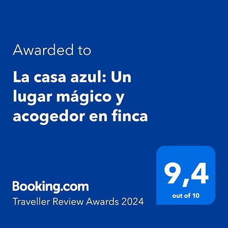 La casa azul: Un lugar mágico y acogedor en finca Juncedo Esterno foto