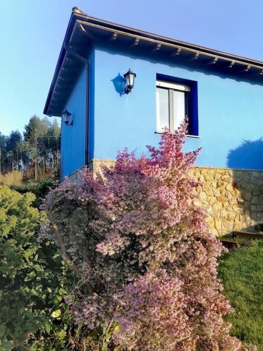 La casa azul: Un lugar mágico y acogedor en finca Juncedo Esterno foto